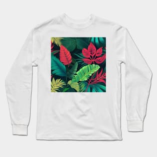 Tropical leaves Long Sleeve T-Shirt